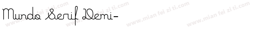 Mundo Serif Demi字体转换